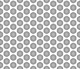 Black and white seamless abstract pattern. Background and backdrop. Grayscale ornamental design.
