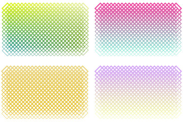 Set of gradient grids isolated on transparent background. Graphic illustration. Geometric design elements.