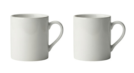 Isolated White Mugs