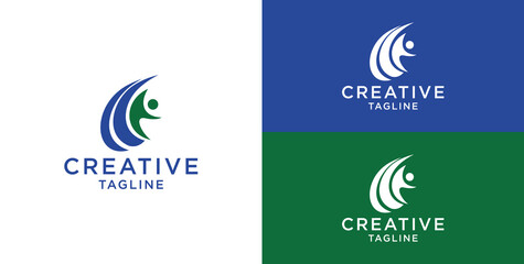 abstract human logo, Logo design inspiration ideas