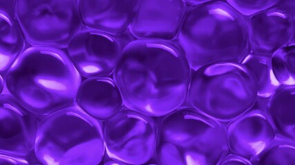 Abstract purple spheres are slowly rotating and moving on a white background, creating a beautiful and mesmerizing visual effect, ideal for various multimedia projects. 3d animation 4K - Powered by Adobe