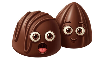 Isolated chocolate cartoon character