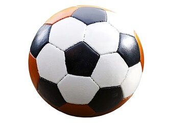Naklejka premium A soccer ball on white background