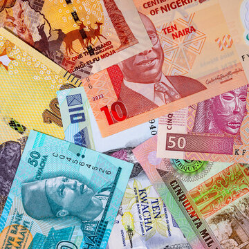 Money of Africa. Paper banknotes of African countries.