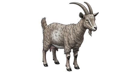 Isolated Goat Illustration