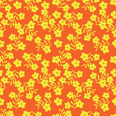 Ditsy Flowers Seamless Pattern. Fashionable print for textiles, wallpaper and packaging.
