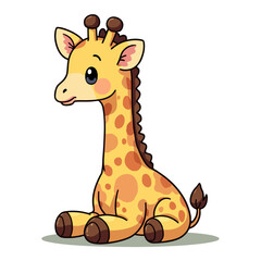 Obraz premium Cute Baby Giraffe Clipart 04