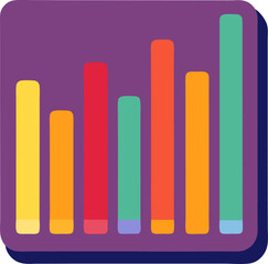 Obraz premium vector illustration of colorful graph