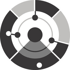 black and white clock face