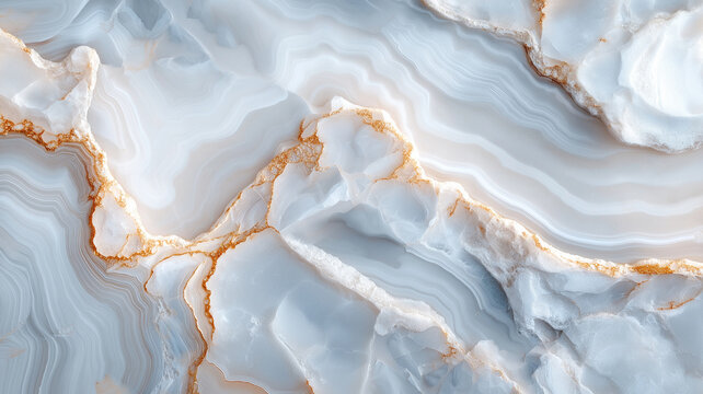 Elegant marble texture with soft blue and gold veins