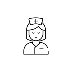 Nurse icon design with white background stock illustration