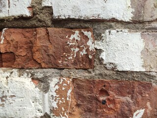 Mixed red and white brick texture for creative use in restoration blogs, architectural or grunge projects