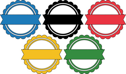 Colorful olympic rings vector illustration for sports logo design and graphic design elements vector editable stock vector illustration
