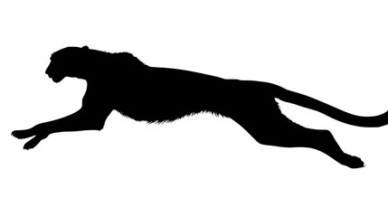 a black silhouette of a running dog on a white background black, dog, lion, silhouette , Generative art.