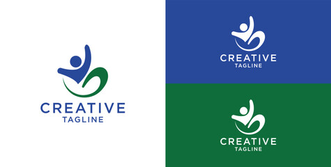 abstract human logo, Logo design inspiration ideas
