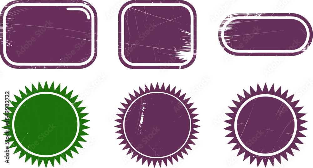 Poster Grunge style vector shapes collection for graphic design projects and creative design elements use cases editable stock vector illustration