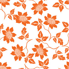 Ditsy Flowers Seamless Pattern. Fashionable print for textiles, wallpaper and packaging.
