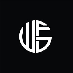 Fototapeta premium WFD logo WFD icon WFD monogram WFD letter minimalist Circle flat Unique modern abstract logo design.