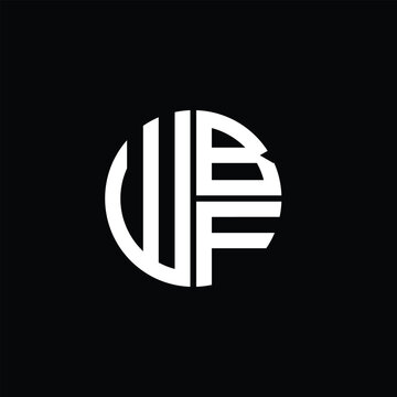 WBF logo WBF icon WBF monogram WBF letter minimalist Circle flat Unique modern abstract logo design.