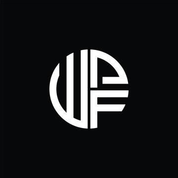WPF logo WPF icon WPF monogram WPF letter minimalist Circle flat Unique modern abstract logo design.