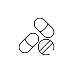 Pill icon design with white background stock illustration