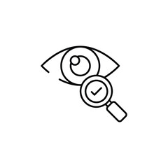 Eye examination icon design with white background stock illustration
