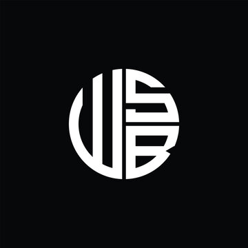 WSB logo WSB icon WSB monogram WSB letter minimalist Circle flat Unique modern abstract logo design.