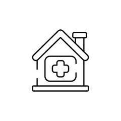 Home healthcare icon design with white background stock illustration