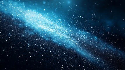 Blue night sky with stars and nebula. Abstract space background.