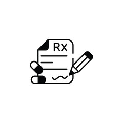 Prescription icon design with white background stock illustration