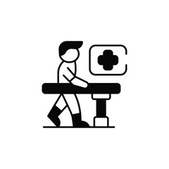Rehabilitation icon design with white background stock illustration