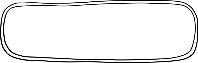 Hand Drawn Rounded Bar Shape Outline