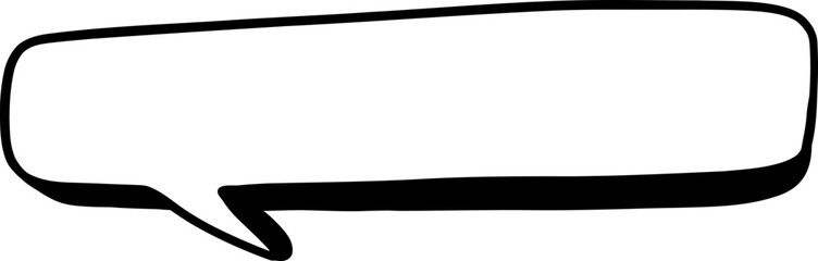 Rectangular Comic Speech Bubble With Sharp Tail