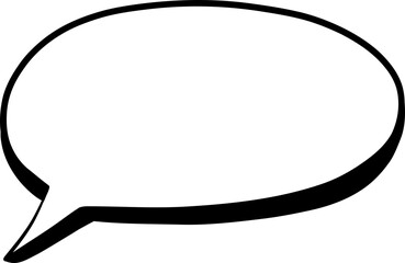 Comic Style Oval Speech Bubble Outline