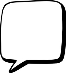 Square Comic Bubble With Angled Tail Shadow