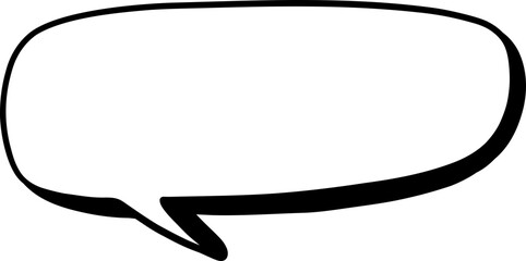 Rounded Speech Bubble With Pointed Tip