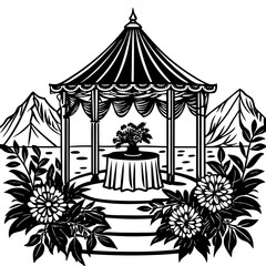 circus tent vector illustration