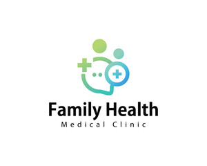Fototapeta premium family health logo creative consulting design concept medical clinic