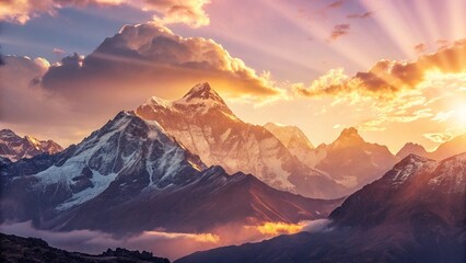 sunrise in the mountains