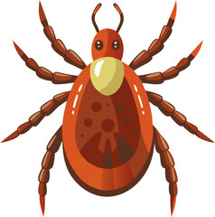 Tick vector  cartoon
