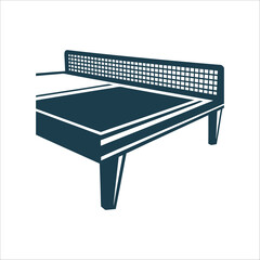 Minimalist Table Tennis Table Side View Sleek Table Tennis Net Side View