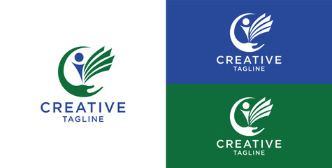 abstract human logo, Logo design inspiration ideas