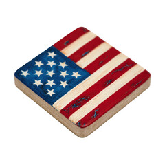 Fototapeta premium American flag emblem isolated on transparent background