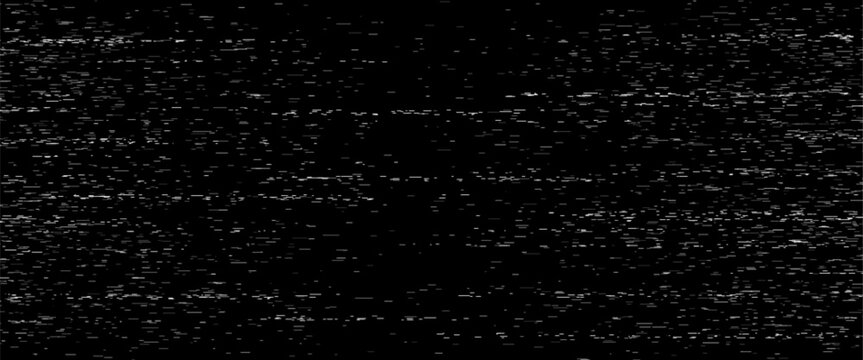Glitchy CCTV monitor display with digital noise filter effect - camera feed showing corrupted video signal, static interference patterns, security system malfunction screen for cyberpunk designs.