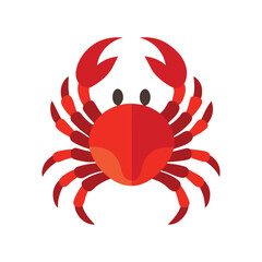 Red crab vector art illustration