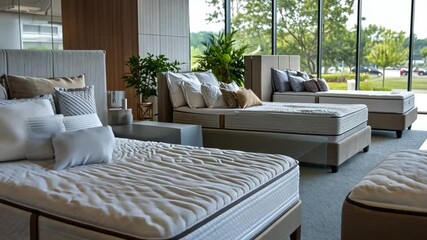 Luxury Mattress Showroom: Exquisite Beds and Tranquil Ambiance