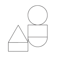 vector illustration of a white paper, Symmetrical Minimalist Geometric Vector Network Featuring Central Diamond, Semi-Circles, Line Connections, Balanced Composition Digital Artwork