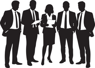 Business Professionals Team Silhouette Vector