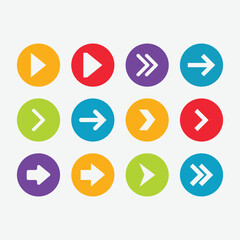 Download high-quality arrow icon set vector with multiple styles and directions. Perfect for web, UI, apps, infographics, and design projects.