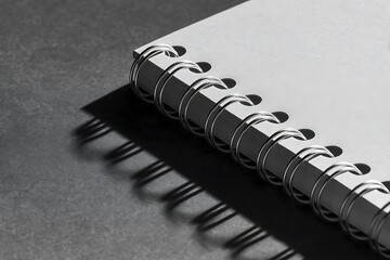 Spiral-bound notebook close-up